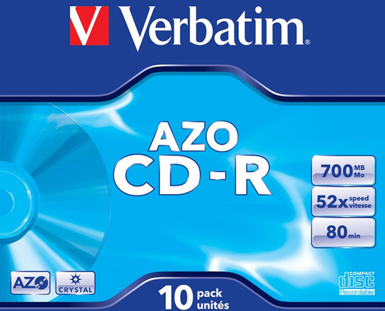 Verbatim CD-R AZO Crystal CD-R 700MB 10pezzo(i)