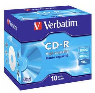 Verbatim CD-RW  CD 800MB (10 Pezzi)