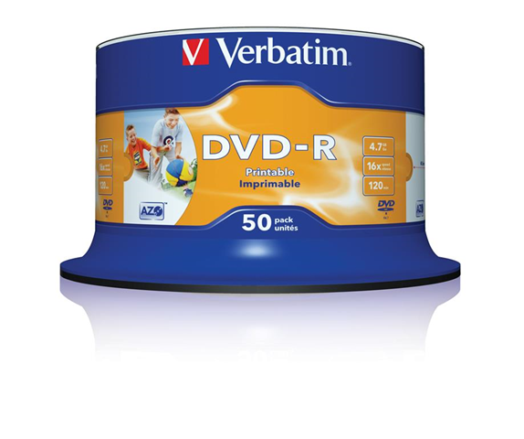 Verbatim DVD-R  4,7Gb 50pcs spin.wideps 16x non-id