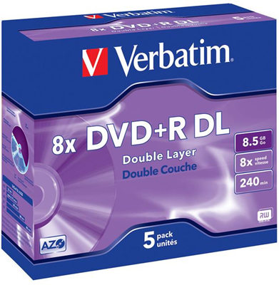 Verbatim DVD-RW  DVD 8.5Gb (5 Pezzi)