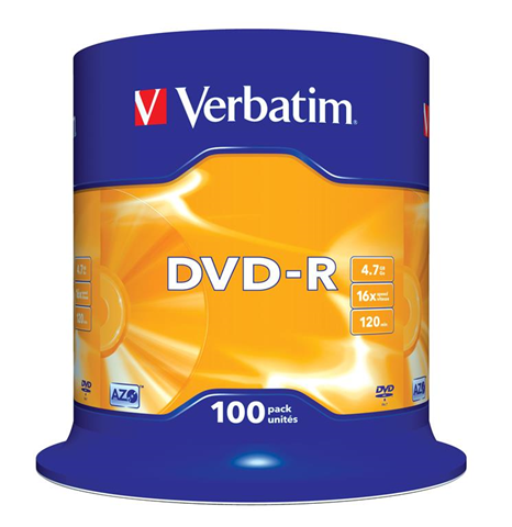 Verbatim DVD-R 4.7Gb 16X Spindle 100 Pz