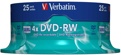 Verbatim DVD-RW Matt Silver 4,7 GB 25 pezzo(i)