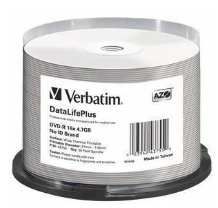 Verbatim DVD-R 16x 4.7Gb DVD-R 50pezzo(i)