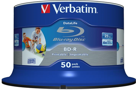 Verbatim 43812 disco vergine Blu-Ray BD-R 25 GB 50 pezzo(i)