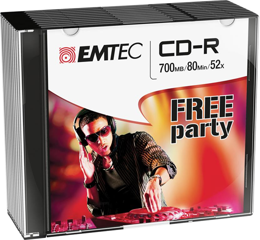 Emtec CD-R  700mb 10pcs 52x slim new packaging