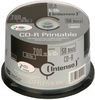 Intenso CD-R 700MB / 80min printable CD-R 700MB 50pezzo(i)