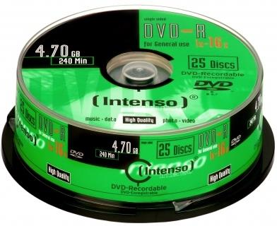 Intenso DVD-R 4.7GB, 16x 4.7GB DVD-R 25pezzo(i)