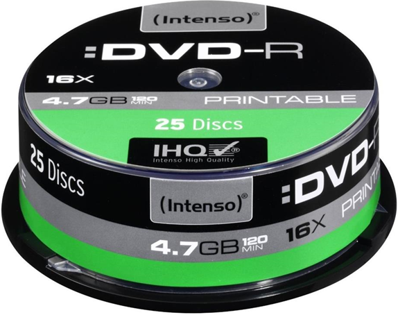 Intenso DVD-R 4.7GB, Printable, 16x 4,7 GB 25 pezzo(i)