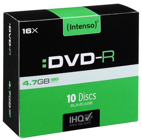 Intenso DVD-R 4.7GB, 16x 4,7 GB 10 pezzo(i)