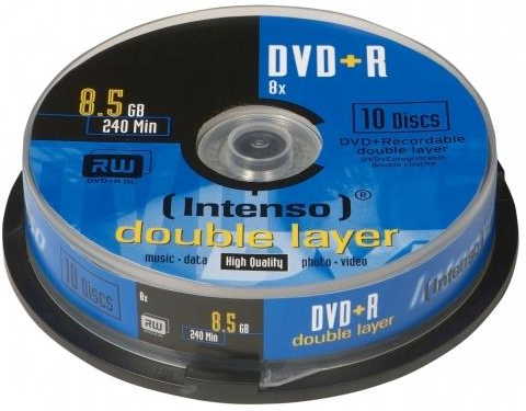 Intenso DVD+R 8.5GB, DL, 8x 8,5 GB 10 pezzo(i)