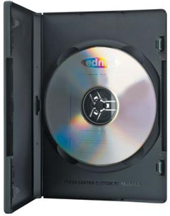 Ednet 64046 custodia CD/DVD Scatola con DVD 1 dischi Nero