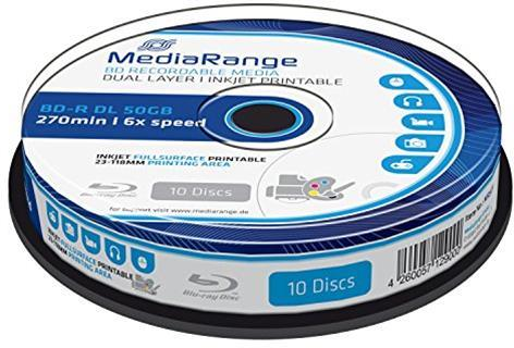 Mediarange Blu-ray  50Gb 5pcs BD-R cake 6x injekt fullprint.