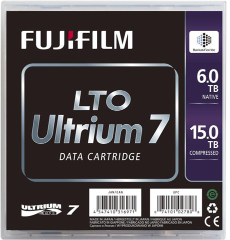 Fujifilm Lto 7 ultrium 6tb nativi 15tb compr