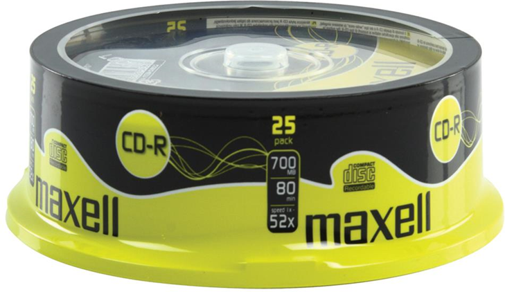 Maxell CD-RW  CD 700MB (25 Pezzi)