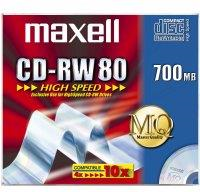 Maxell CD-RW 700MB 80Min 1-10x HighSpeed JC 10pk 10 pezzo(i)