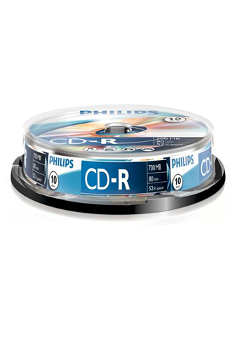 Philips CD-RW  700Mb 10 Pezzi Spindel 52X