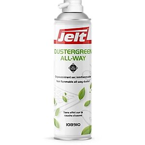 Lot de 2 - Jelt® Aérosol de dépoussiérage Dustergreen All Way, toutes positions - 300 g - Publicité