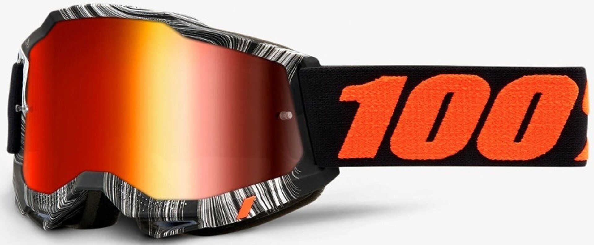 100% Accuri 2 Extra Geospace Motocross Brille Schwarz Weiss Orange Einheitsgröße
