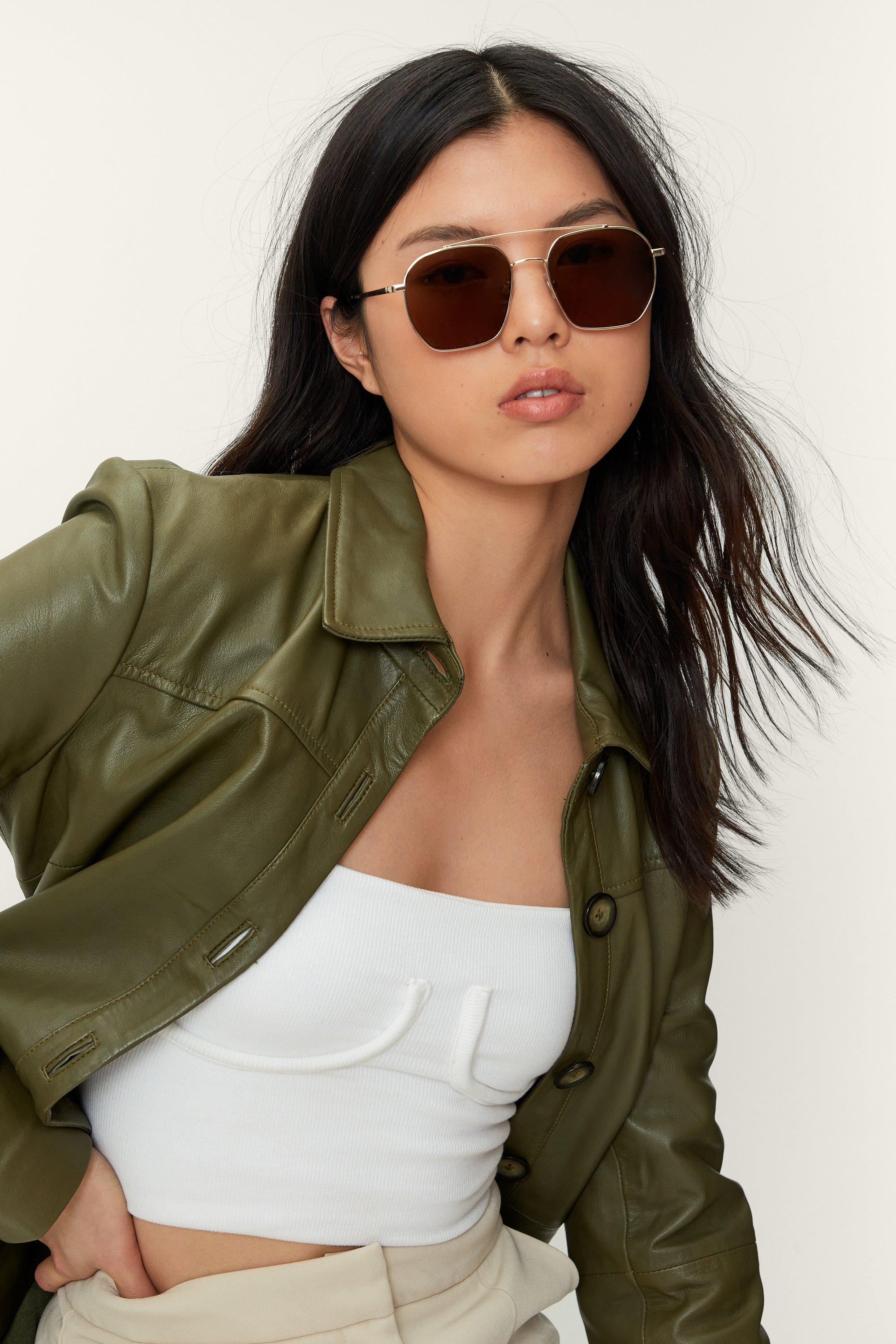 Nasty Gal Womens Rounded Tint Aviator Sunglasses - Metallics - ONE SIZE, Metallics