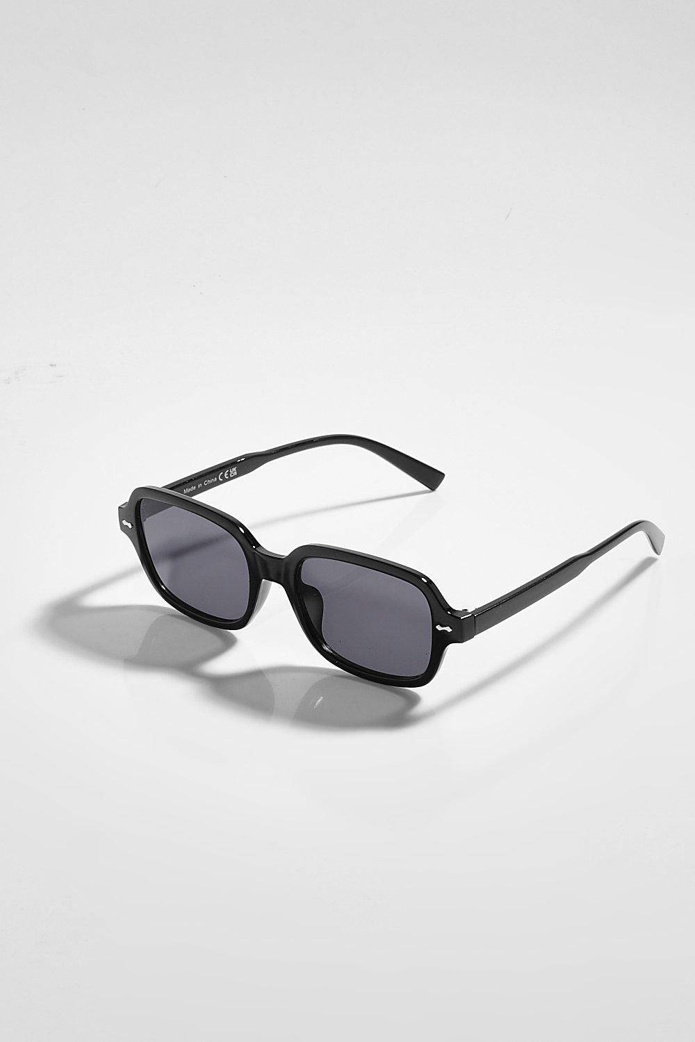 Boohoo Retro Aviator Sunglasses- Black  - Size: ONE SIZE