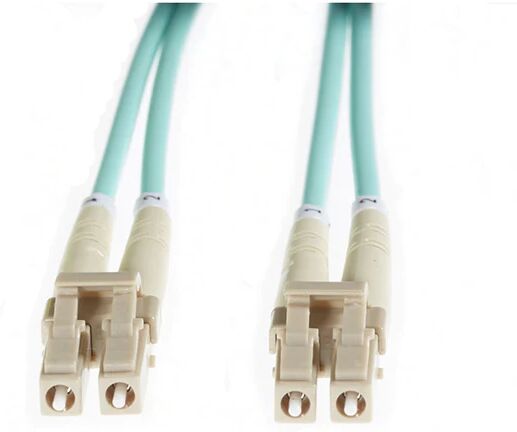 Unbranded 2M Lc Lc Om4 Multimode Fibre Optic Patch Cable Aqua