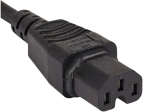 Unbranded Iec C14 To C15 High Temperature Power Cable Black 2M