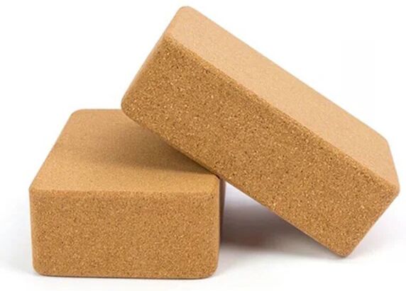 Unbranded 2x Eco-Friendly Cork Yoga Block Prop Accessory Exercise Brick