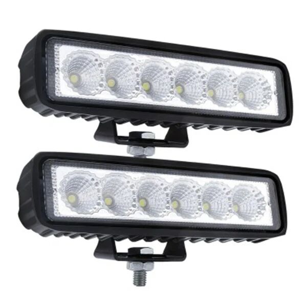 Cree 6 Inch 18W LED Work Light Bar Driving Lamp (2 Pcs)