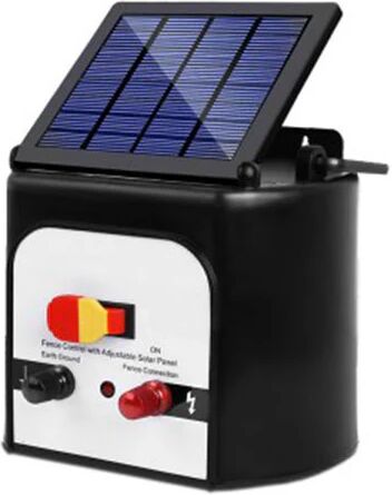 Giantz 8km Solar Power Electric Fence Charger Energiser 0.3J White