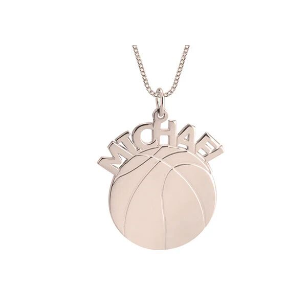 Unbranded Basketball Name Necklace