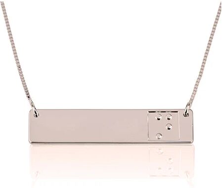 Unbranded Braille Bar Necklace