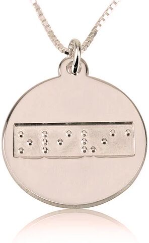 Unbranded Braille Disc Necklace