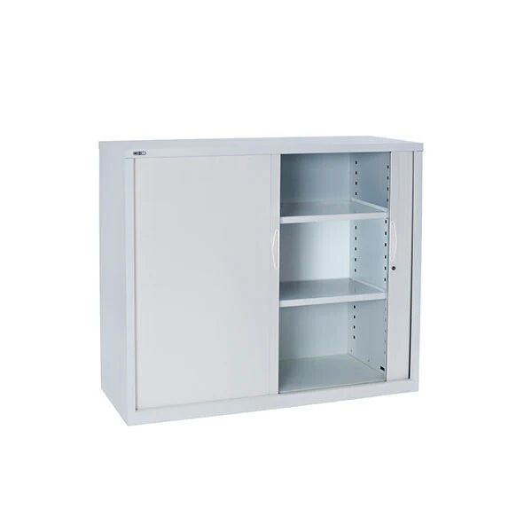Unbranded Move Tambour Door Unit 2 Shelves Included 1200 X 900 X 473Mm White
