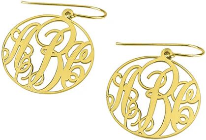 Unbranded Classic Monogram Earrings