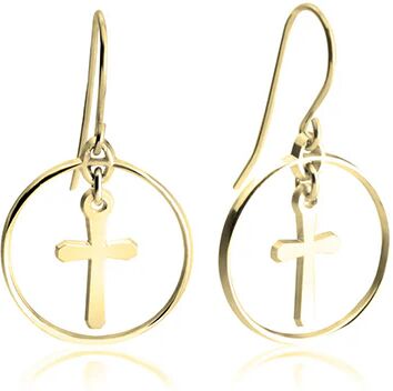 Unbranded Cross Hoop Earrings