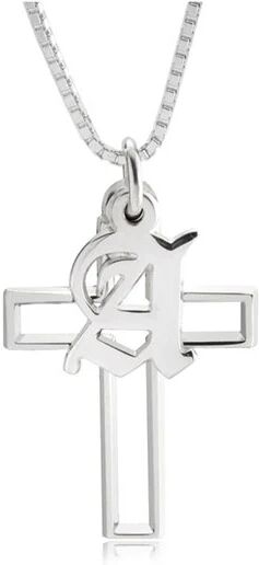 Unbranded Cross Necklace With Initial