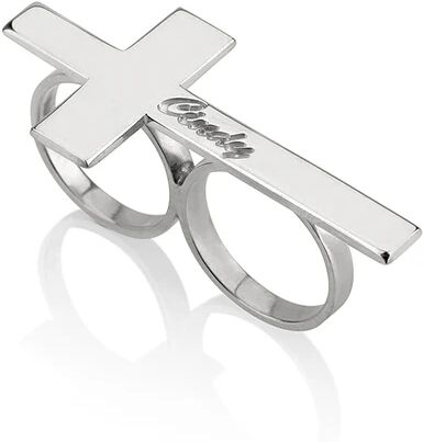 Unbranded Double Finger Cross Name Ring