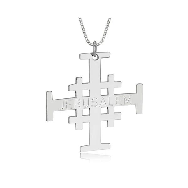 Unbranded Engraved Jerusalem Cross Necklace