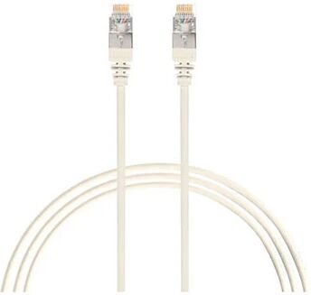 4Cabling 10Pcs Cat 6A Rj45 S Ftp Thin Lszh 30 Awg Network Cable White