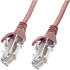 4Cabling 10Pcs Cat 6 Ultra Thin Lszh Ethernet Network Cable Pink