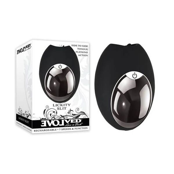 Evolved Lickity Slit Usb Rechargeable Flickering Stimulator Black