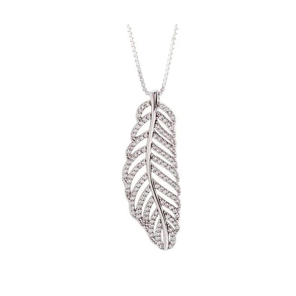 Unbranded Feather Necklace With Cubic Zirconia
