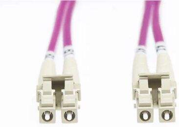 Unbranded 2M Lc Lc Om4 Multimode Fibre Optic Patch Cable Erika Violet