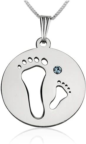 Unbranded Footprint Necklace With Swarovski