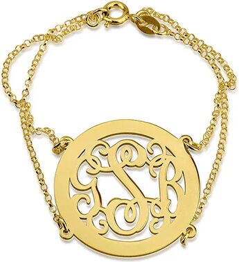 Unbranded Framed Monogram Bracelet