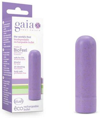 Blush Novelties Gaia Eco Rechargeable Bullet Lilac Purple Usb Rechargeable Bullet