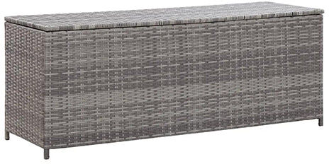 Unbranded Garden Storage Box Grey 120X50X60 Cm Poly Rattan