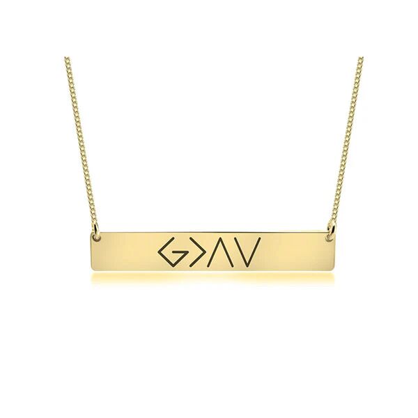 Unbranded God Is Greater Than The Highs And Lows Necklace