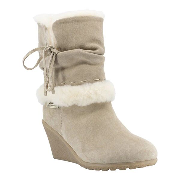 Australian Leather High Wedge Ugg Boots Sand