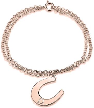 Unbranded Horseshoe Bracelet With Initial